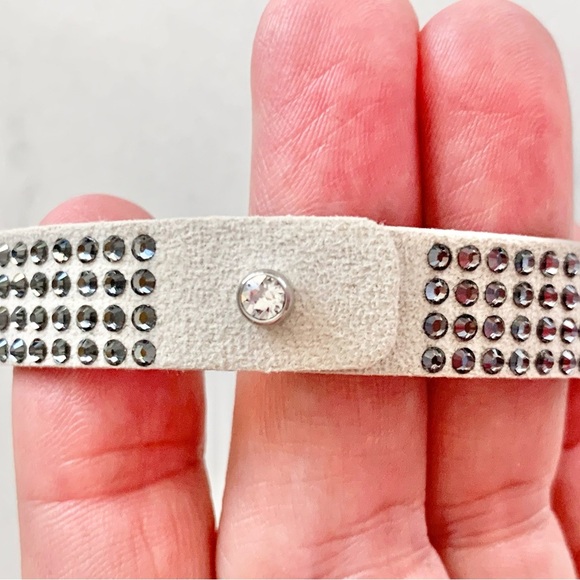 Touchstone Crystal Tri-Wrap Bracelet, Grey - Picture 6 of 6